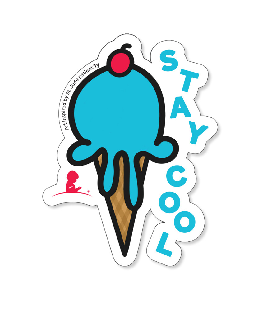 Stay Cool Ice Cream 3" Vinyl Sticker